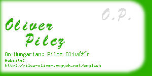 oliver pilcz business card